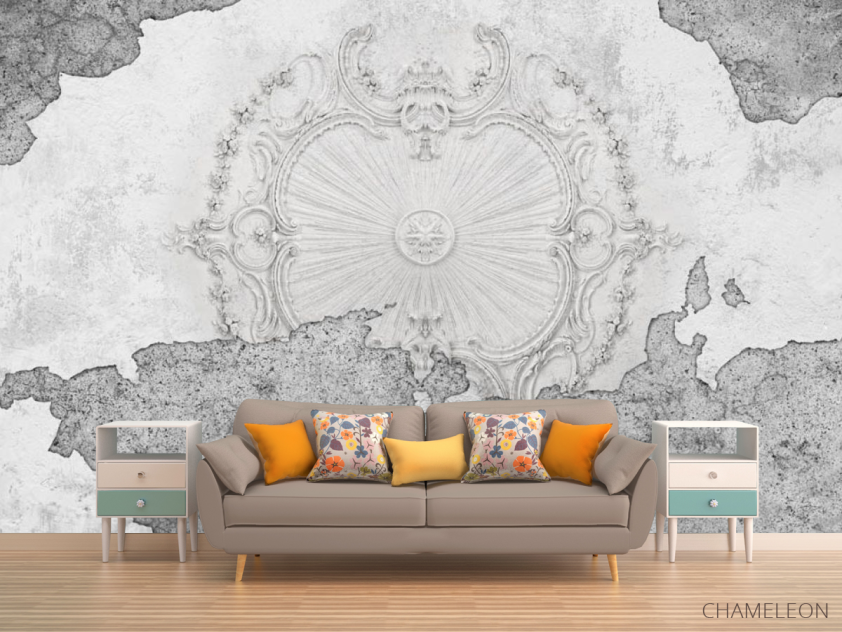 Фотообои Стенка с узором барельеф - 1