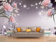 Фотообои 3d розы - 1