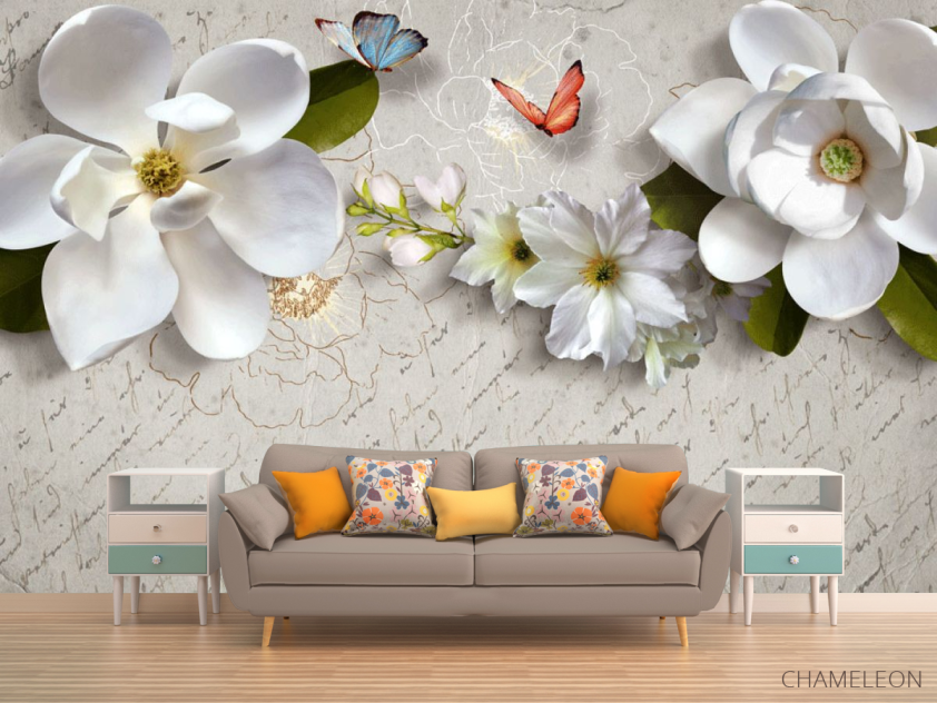 Фотообои 3Д магнолии - 1