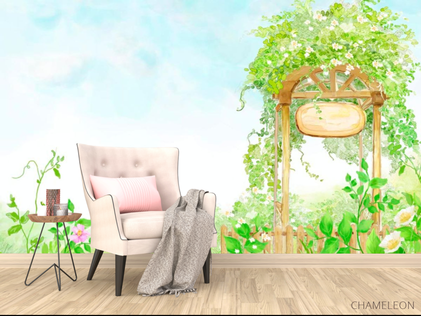 Фотообои Арка с цветами - 4