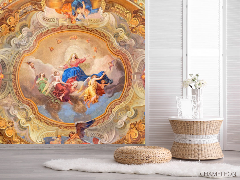 Фотошпалери Антична фреска на стелю - 2