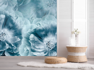 Фотошпалери бірюзові квіти - 2