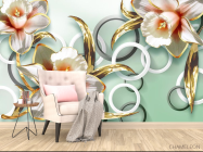 Фотообои 3D цветы - 4