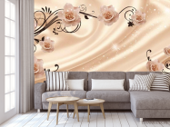 Фотообои Розы на атласе 3d - 3