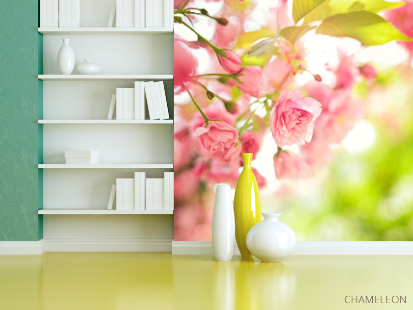 Фотошпалери рожеві квітки - 3