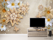 Фотообои 3D цветы - 2