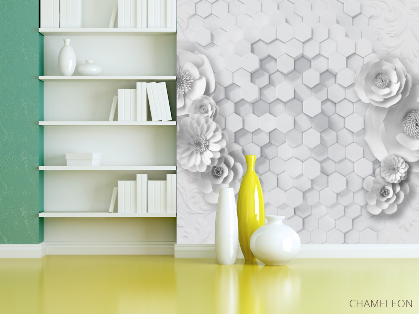 Фотошпалери 3D квіти - 3