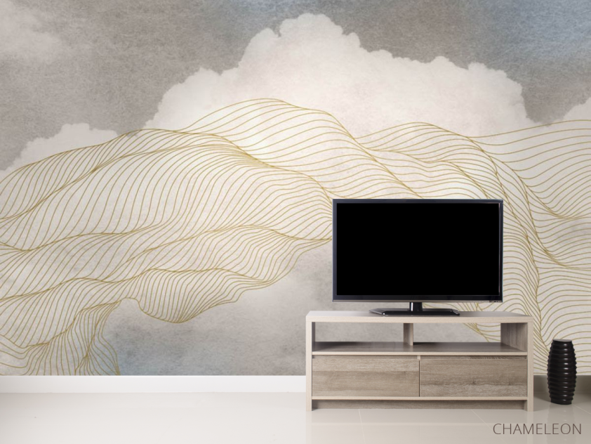 Фотообои Небо и абстракция в стиле line art - 2