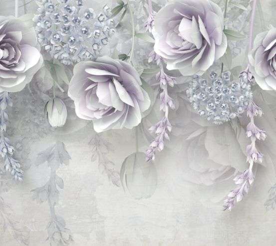 3д фотообои 3д цветы 22067