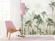 Фотошпалери тропічні пальми в тумані. - 4