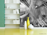 Фотошпалери верхівки хмарочосів сірі - 3