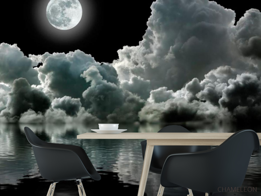 Фотошпалери Місяць над хмарами - 1