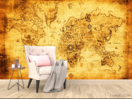 Фотообои Материки на карте - 4