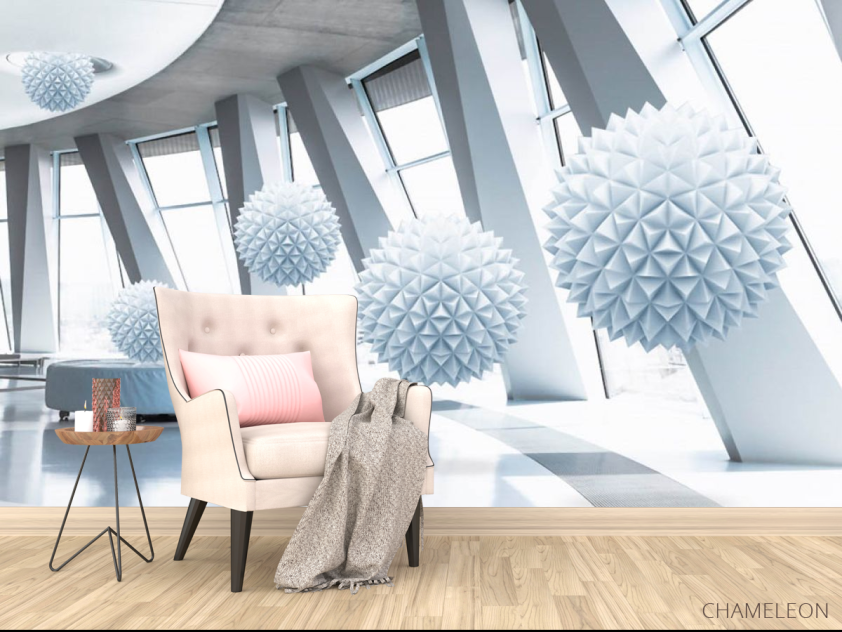 Фотообои Сферы 3д в комнате - 4