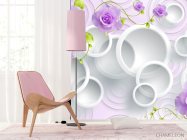 Фотошпалери троянди на 3Д тлі - 4