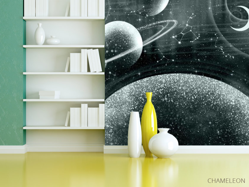 Фотошпалери дизайнерські планети коричневий відтінок - 3