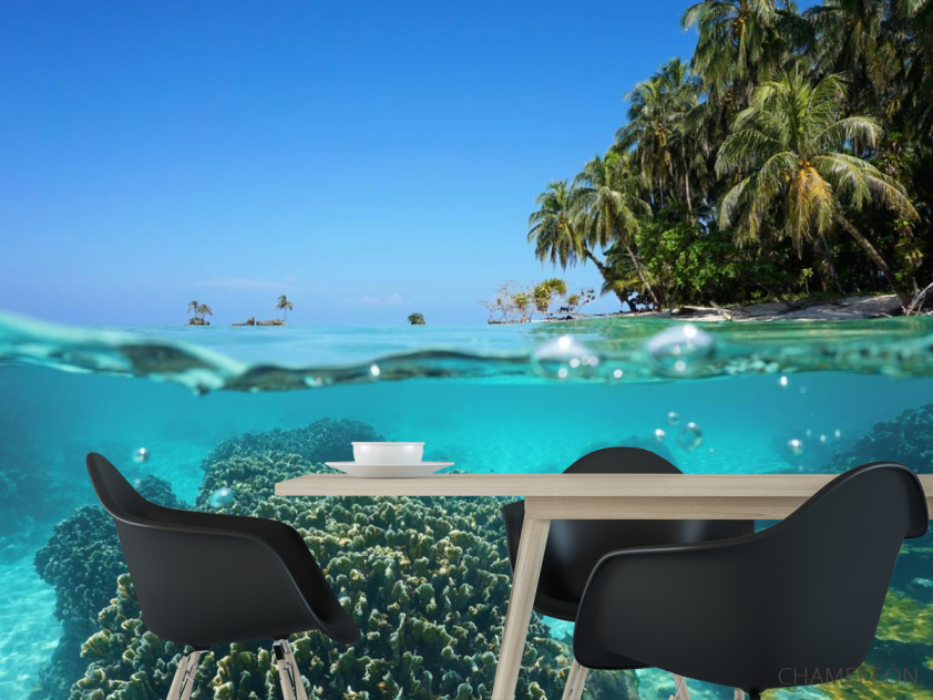 Фотошпалери Море, корали і пальми - 1