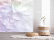 Фотошпалери Білі пір'я з рожевим - 2