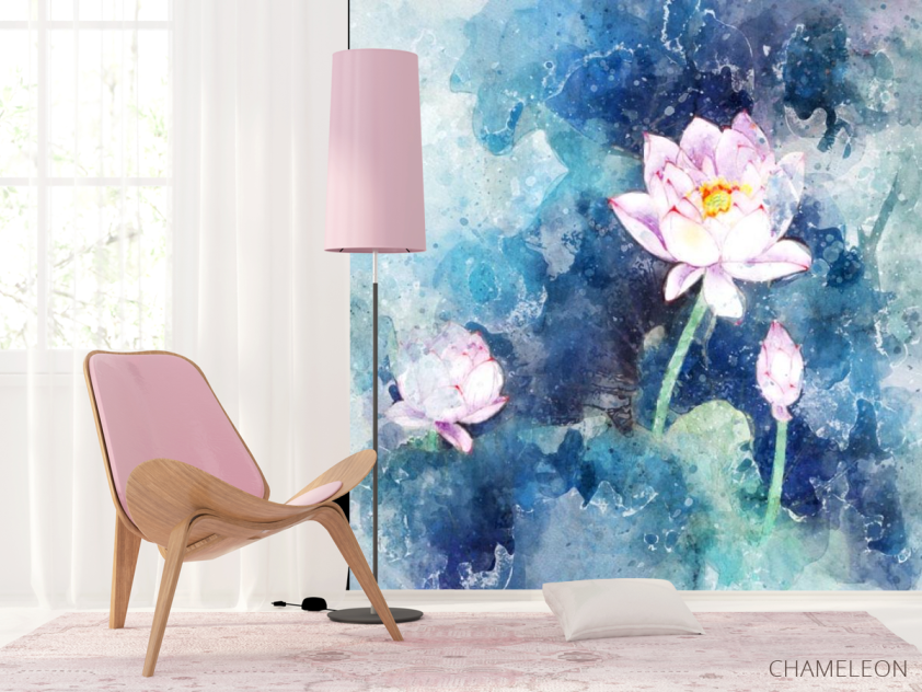 Фотошпалери Акварельний лотос - 4