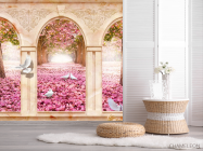 Фотошпалери Арка і рожеві пелюстки - 2