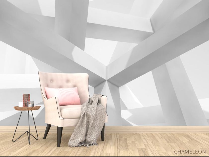 Фотообои Белые квадратные столбы - 4