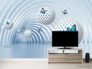 Фотообои Сферы с бабочками - 2