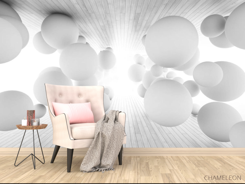 Фотообои Шары серые 3д обьем - 4