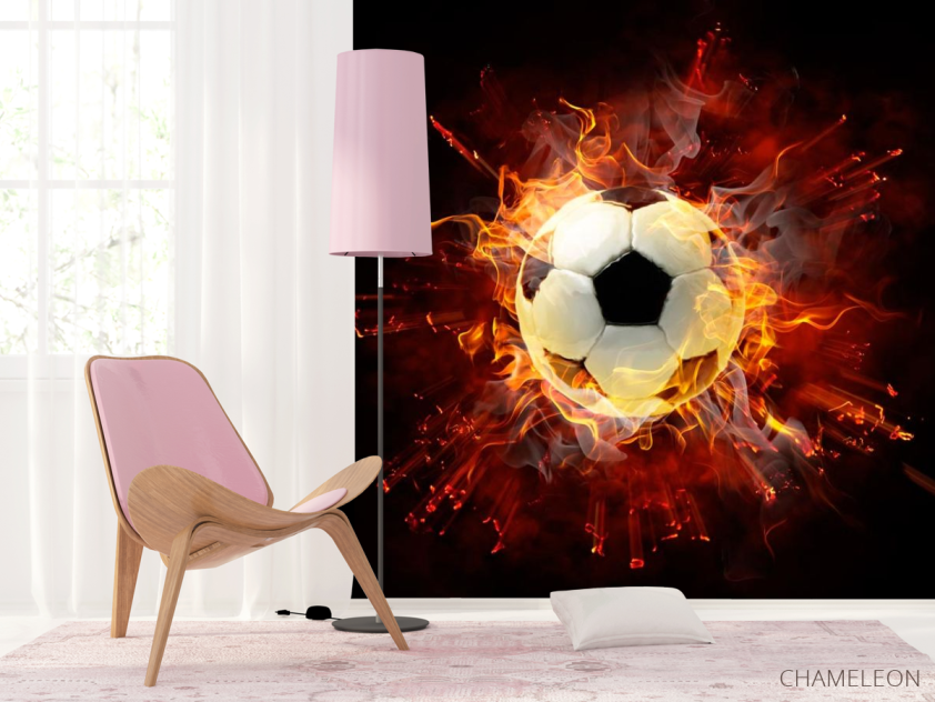 Фотошпалери М'яч у вогні - 4