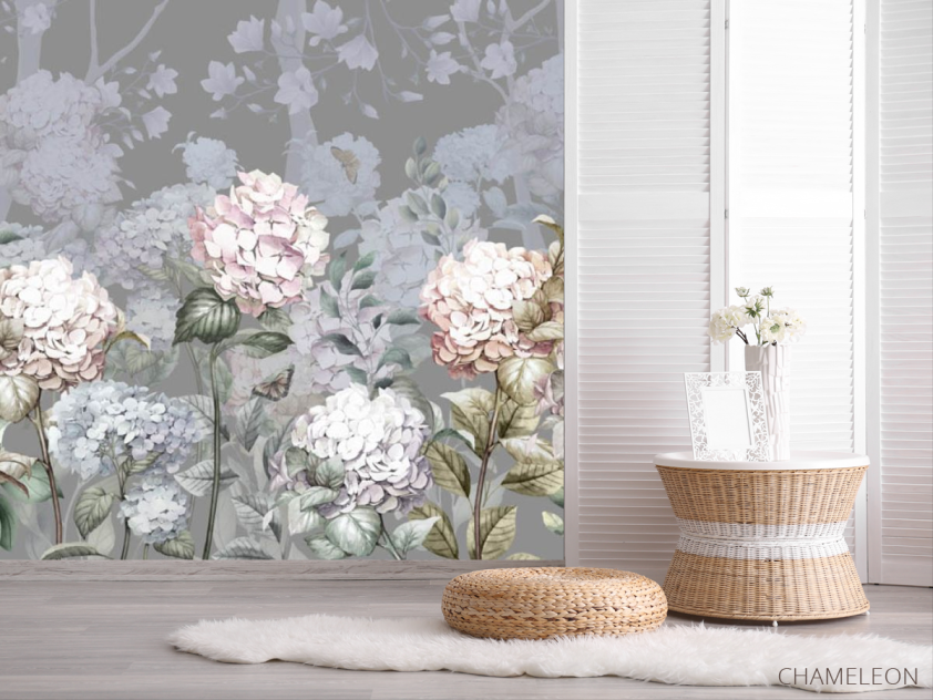 Фотошпалери дизайнерські гортензії - 2