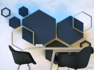 Фотообои Черные шестиугольники - 1