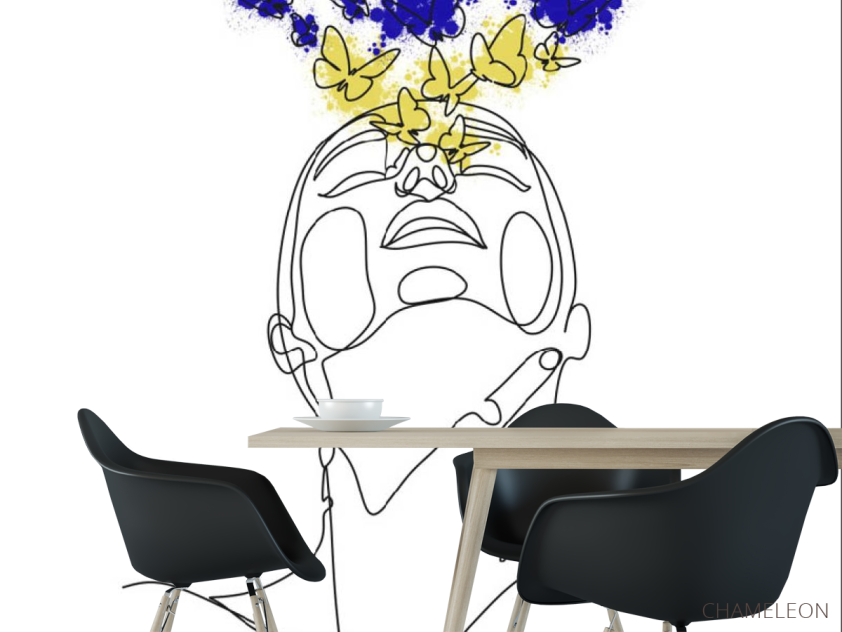 Фотообои абстракция, девушка - 1