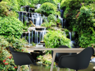 Фотошпалери водоспад серед зелені - 1