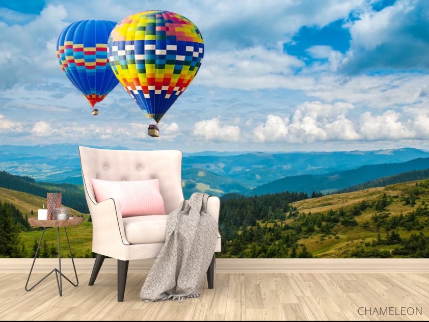 Фотообои воздушные шары в горах - 4