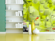 Фотошпалери рибки і 3Д стіна - 3