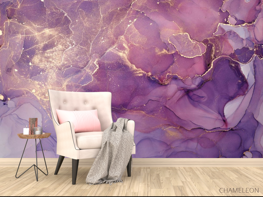 Фотообои Фиолетовый Fluid art - 4