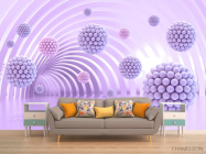 Фотообои Фиолетовые шары - 1