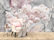 Фотообои Пионы на фоне флюида - 4