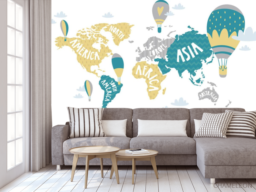 Фотообои Карта детская - 3