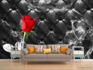 Фотообои Красная роза на фоне - 1