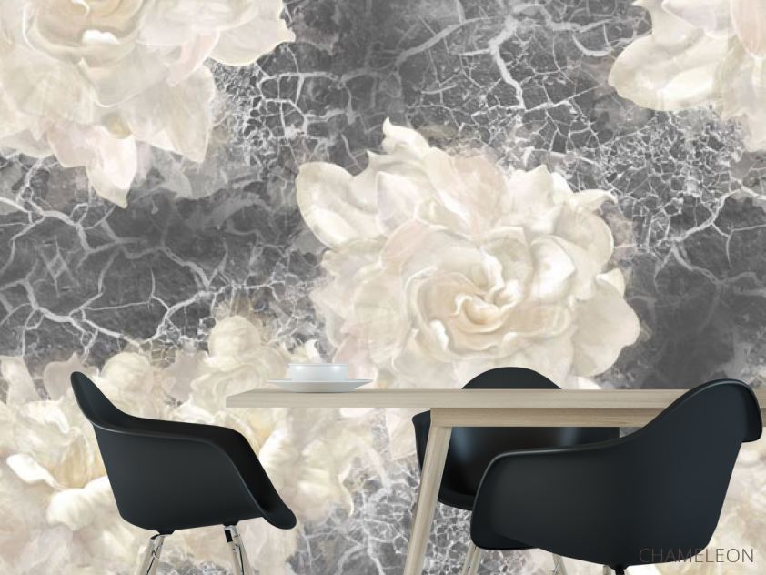 Фотошпалери дизайнерські білі троянди - 1