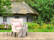 Фотообои домик с соломенной крышей - 4