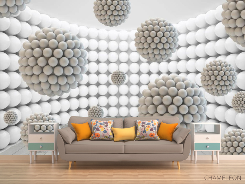 Фотообои Многоуровневые шары - 1