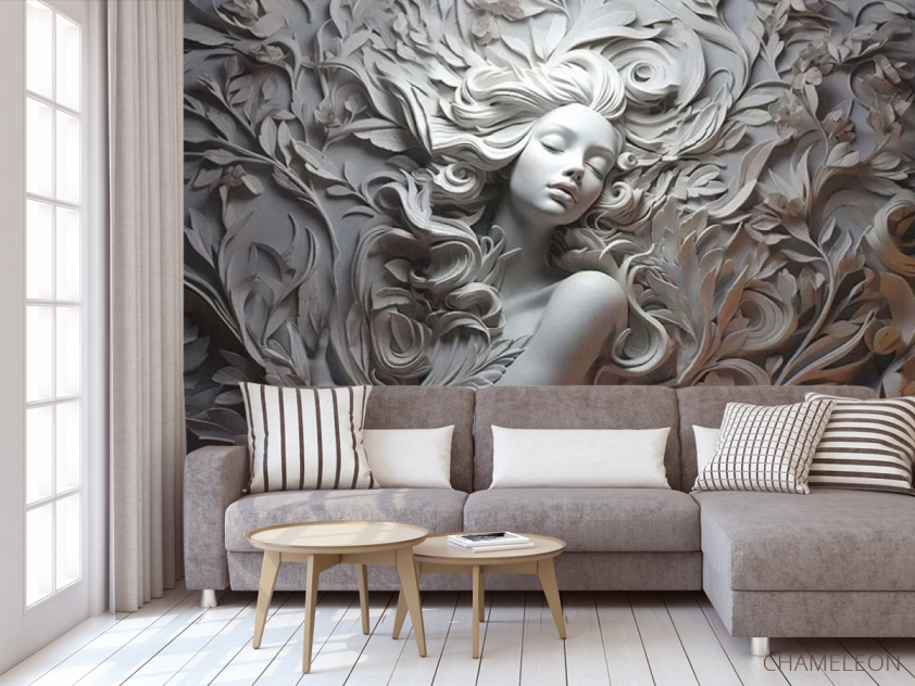 Фотообои Барелеф девушка - 3