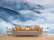 Фотообои Туманные горы и ели - 1