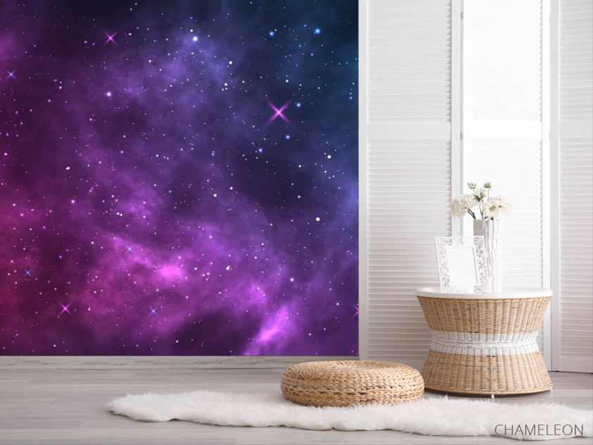 Фотошпалери фіолетове зоряне небо - 2