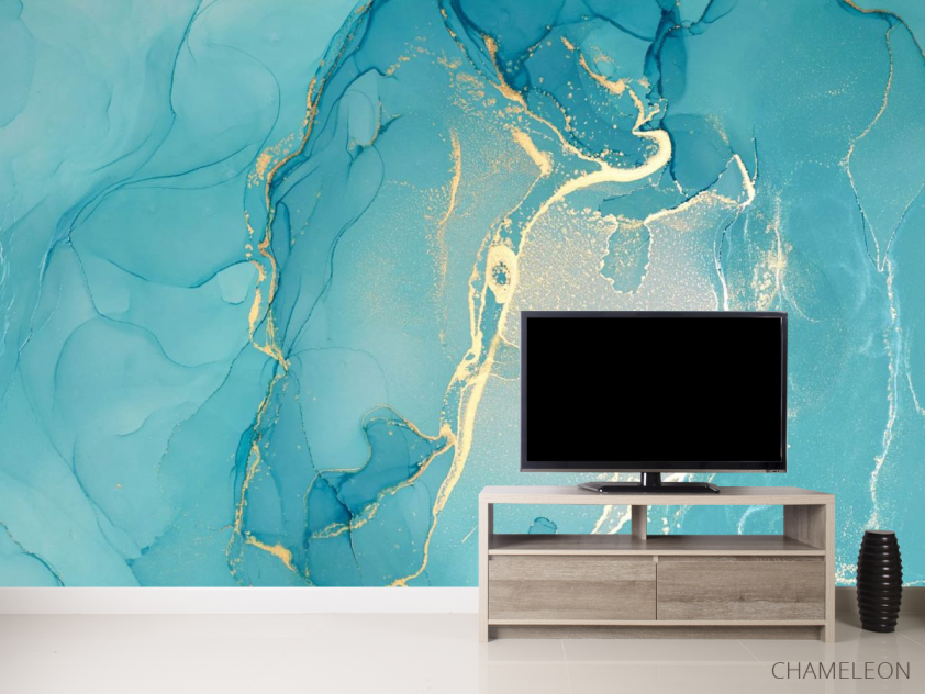 Фотообои Fluid art бирюзовый - 2