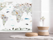 Шпалери в дитячу Карта - 2