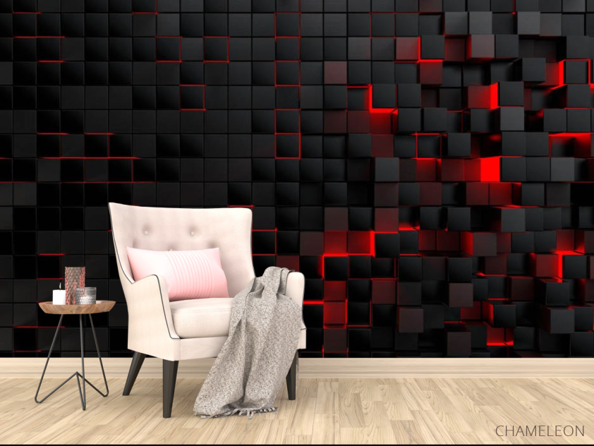 Фотообои 3д стена из квадратов - 4