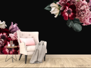 Фотообои Цветочный микс на чёрном - 4