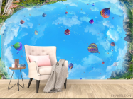 Фотообои Воздушные шары на потолок - 4